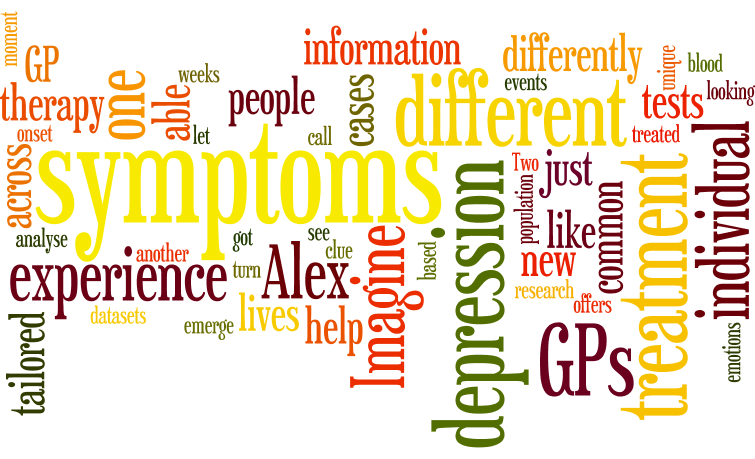 The unique and individual nature of depression may require a unique and individual therapeutic intervention. Too often one size does not fit all – responses to drugs may vary, requiring repeated cycles to identify the correct approach. What if research into a holistic approach to the patients’ profiles could offer a basis for predicting the optimal therapeutic approach?