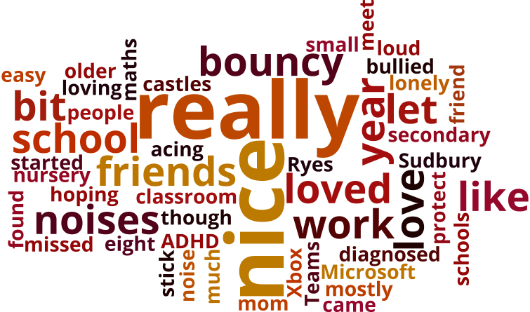 The word cloud for this story.